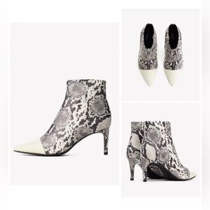 Rag & Bone Beha Heel Booties‎ snake Print Size: 40 U.S.10 women’s Ankle Boots